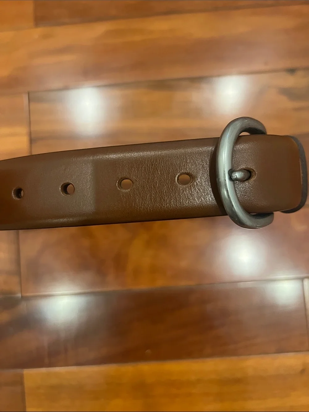 Polo by Ralph Lauren Tan Leather Men’s Belt with Silver Round Buckle NWOT